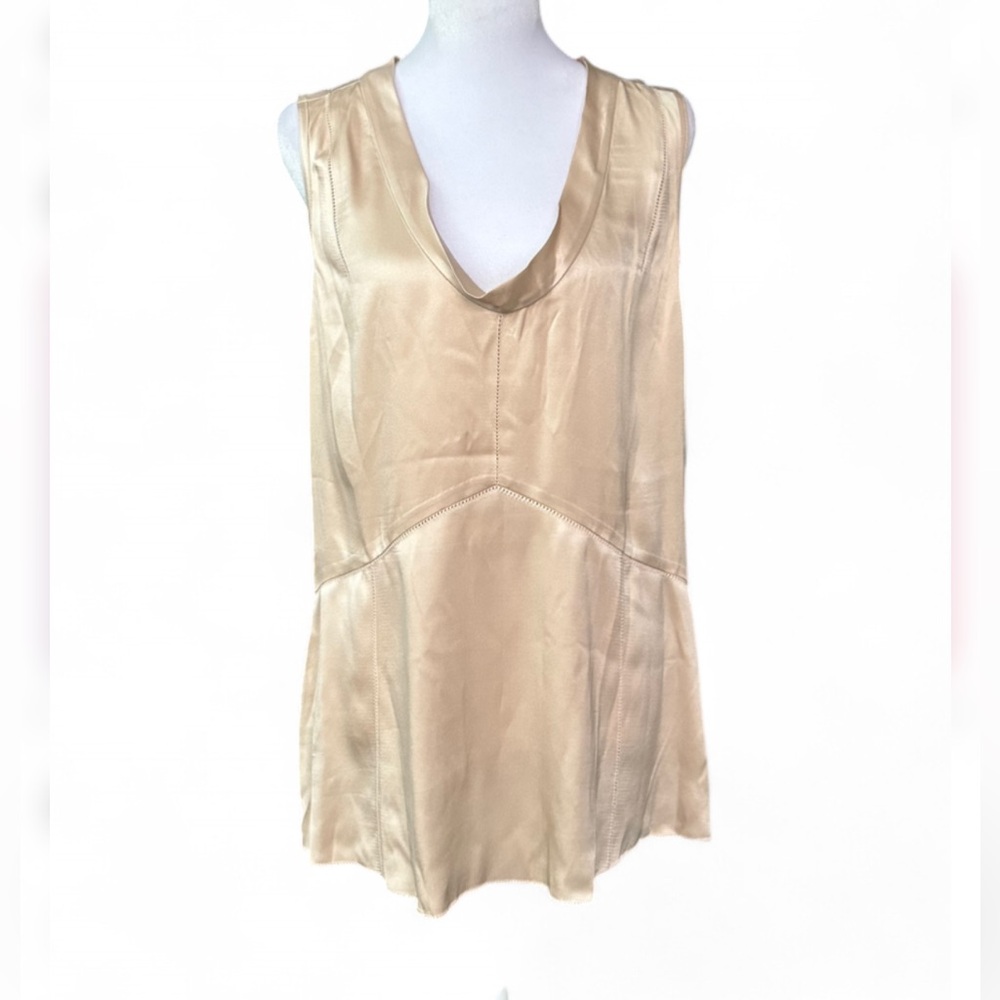 Tory Burch jasmine shell silk minimalist top